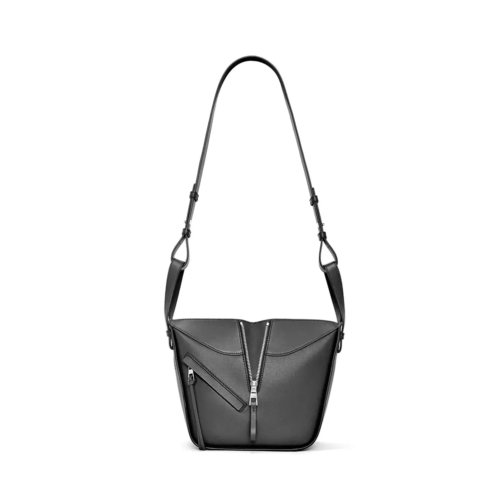 Hammock Compact Calfskin Bag Black