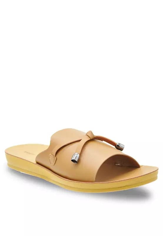 Ribbon Slip On Sandals