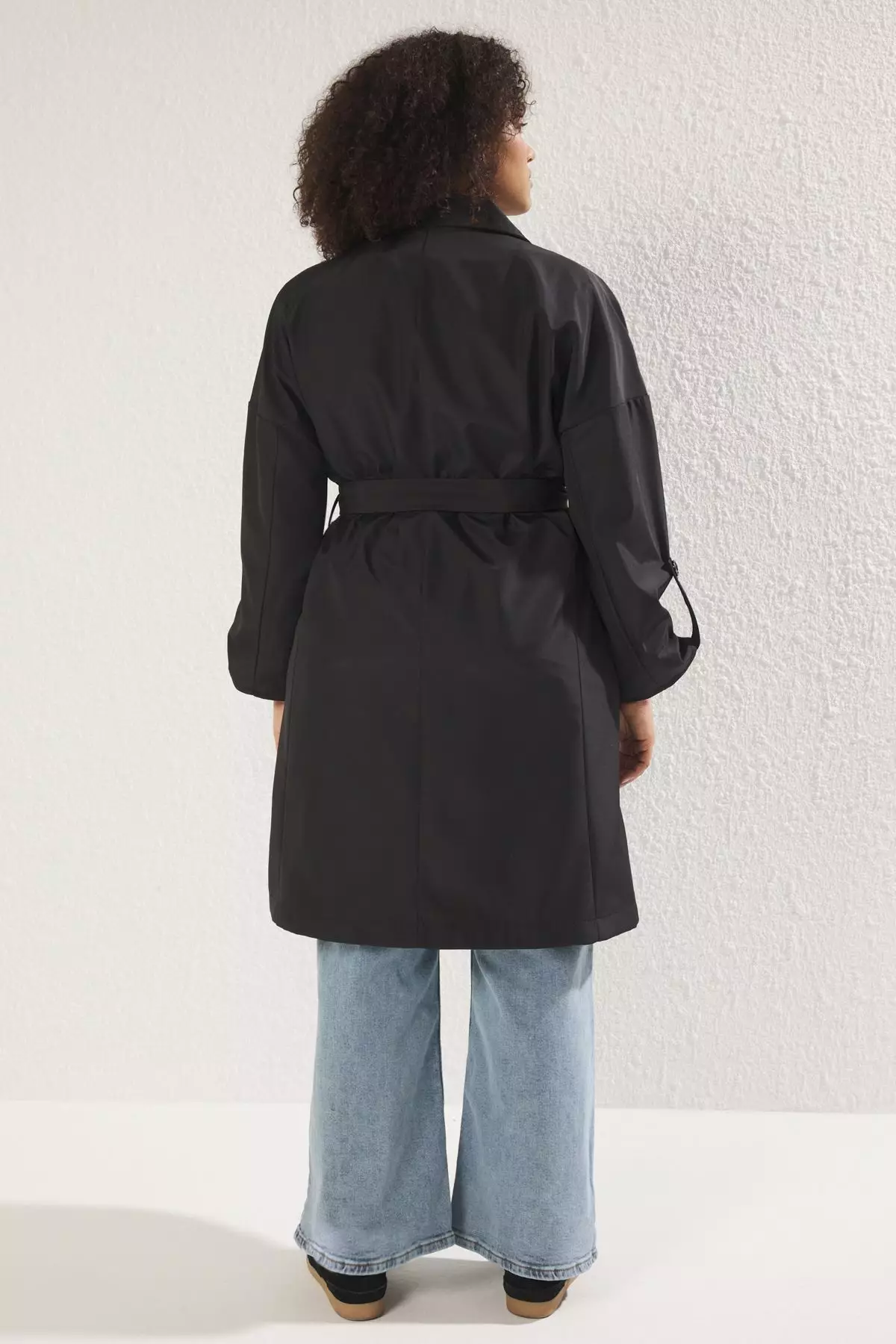 Plus Size Long Trench Coat