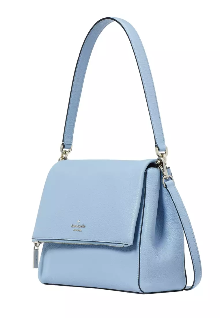 Leila Medium Flap Shoulder Bag - Blue