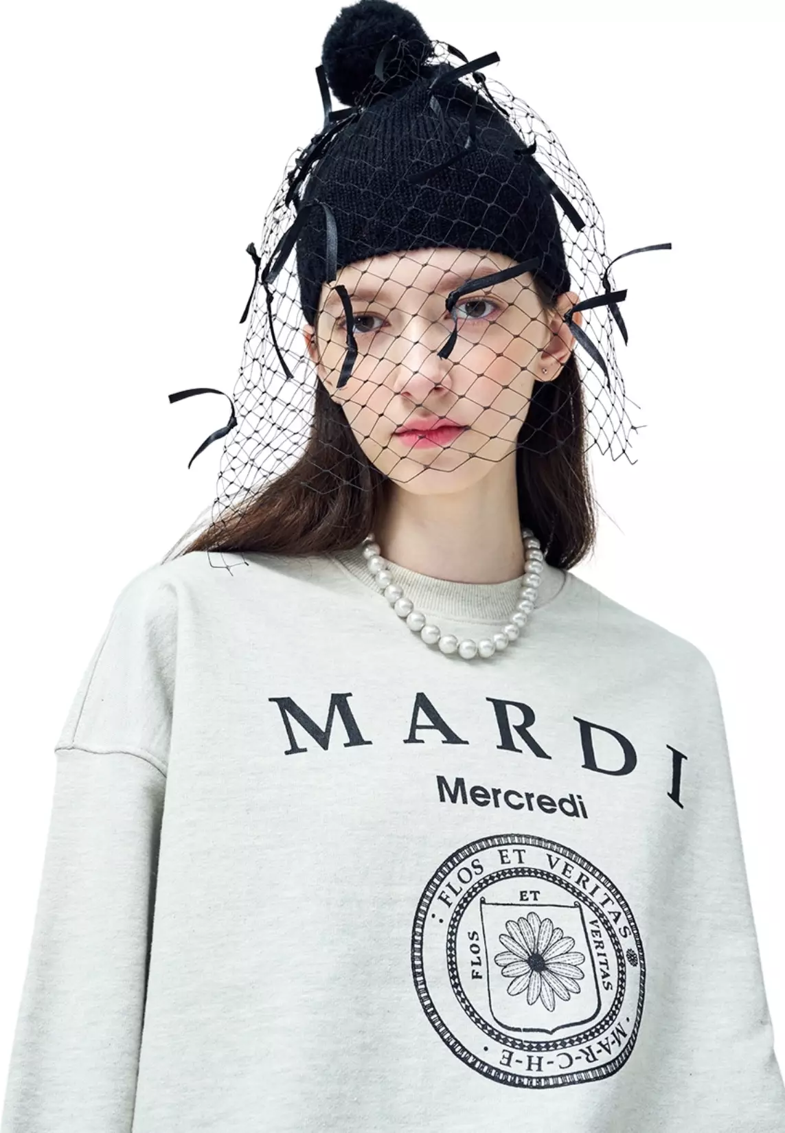 Sweatshirt Univ - Oatmeal Black