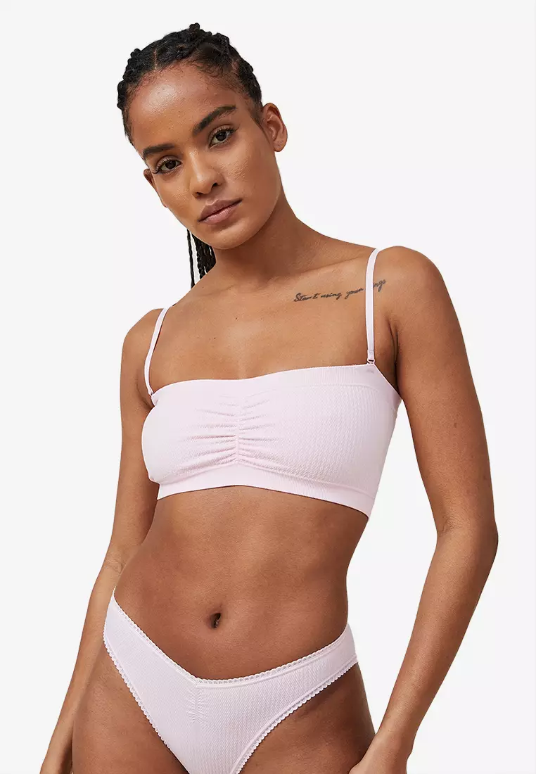 Cotton On Body Seamless Gathered Padded Bandeau 2024, Buy Cotton On Body  Online
