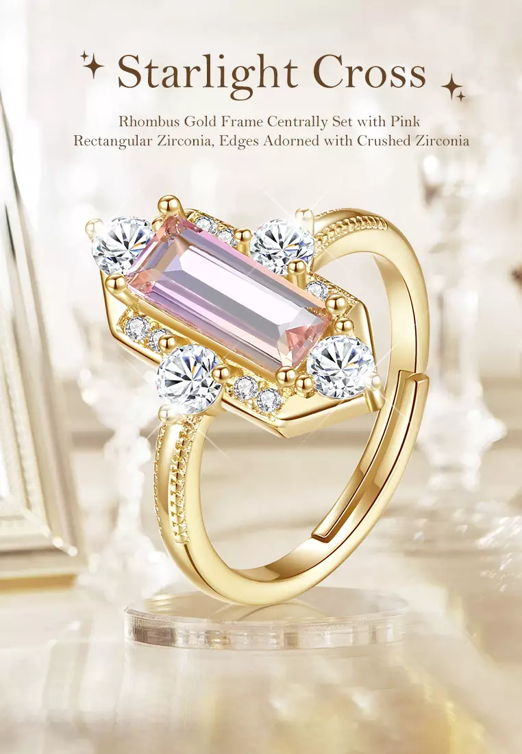Cincin Wanita Fashion Korea Original Zircon 5A Titanium Perhiasan Cincin Cewek Free Size Anti Luntur