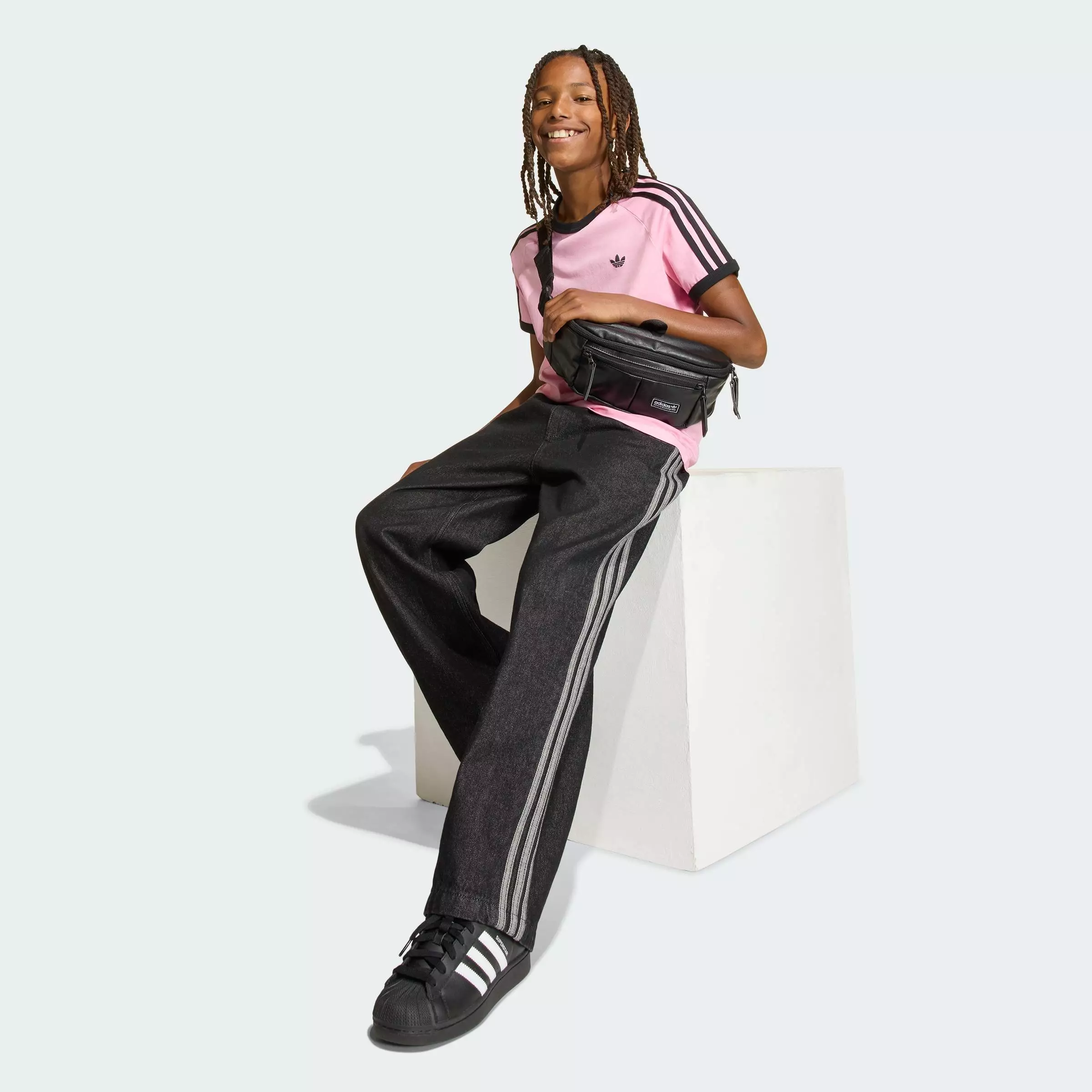 Lifestyle 3 STRIPES TEE Unisex Pink KE0922