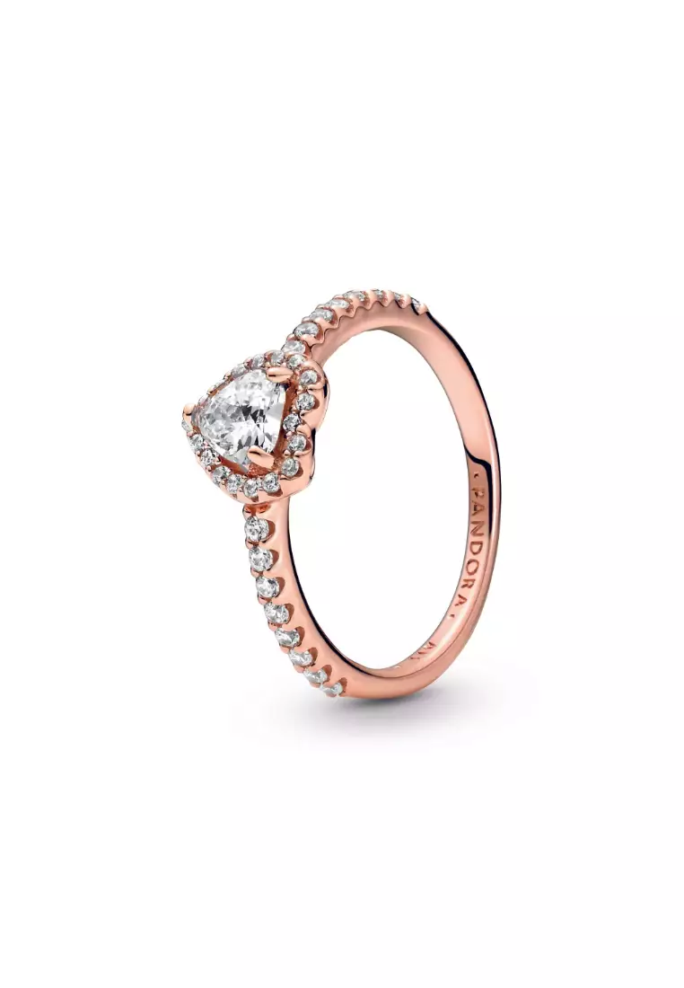 Sparkling Elevated Heart Ring