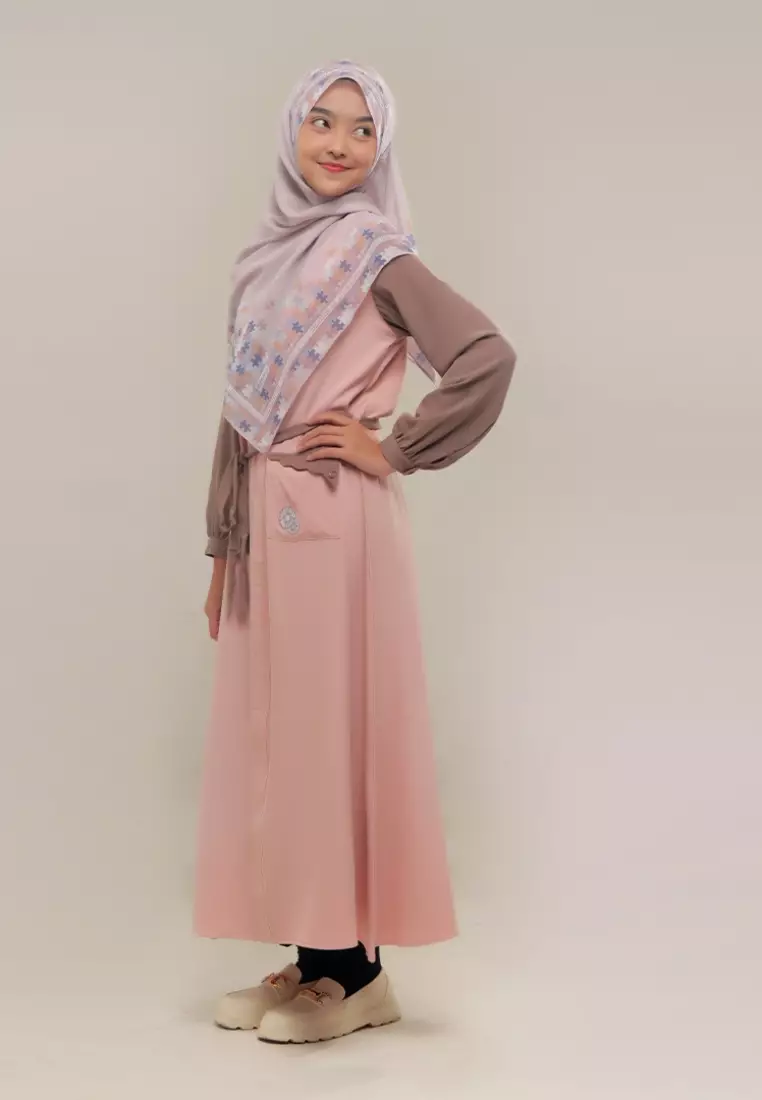 Rabbani - Gamis Dress Muslim Wanita Dreslim Dara Nina Exclusive - Peach