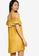 ZALORA BASICS yellow Embroidered Cold Shoulder Mini Dress 96216AA41B7D2BGS_1