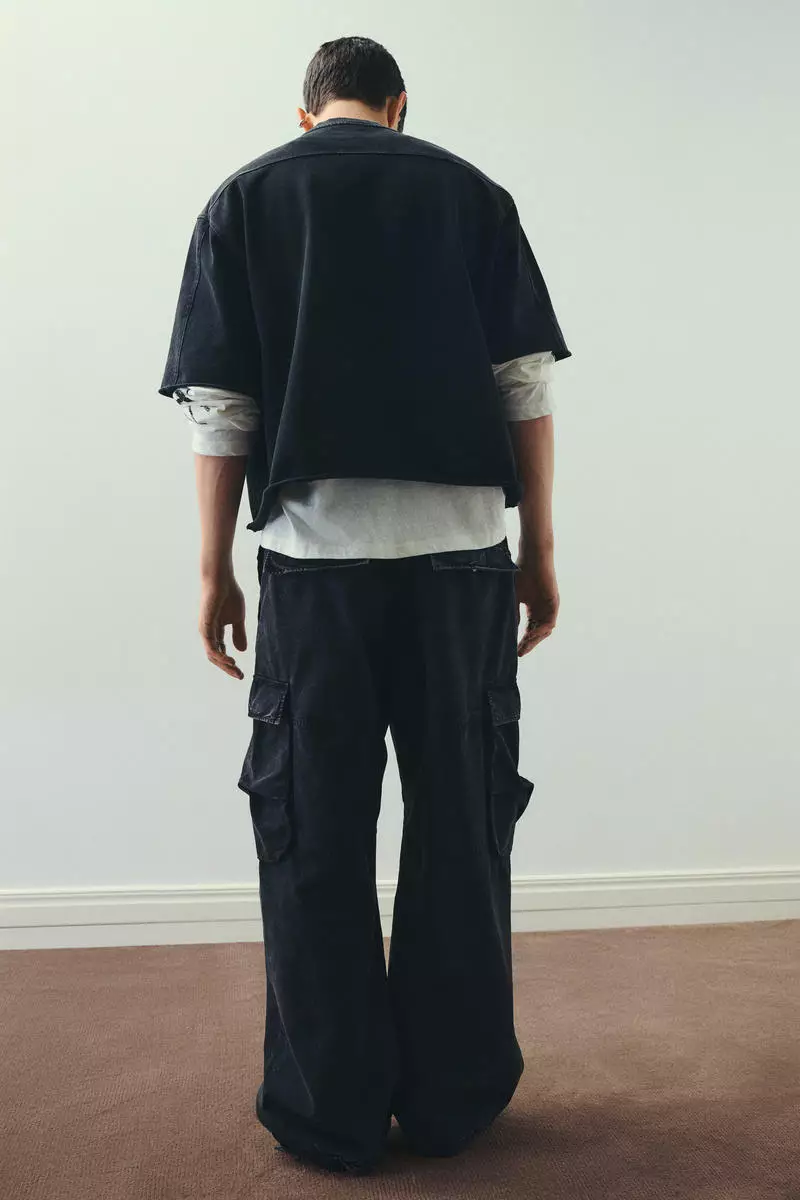 Loose Fit Washed cargo trousers