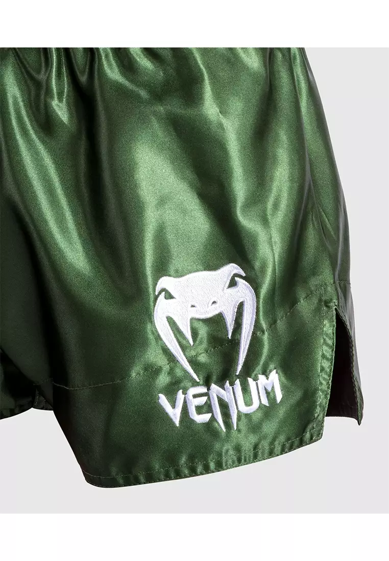 Venum Classic Muay Thai Shorts - Khaki/White