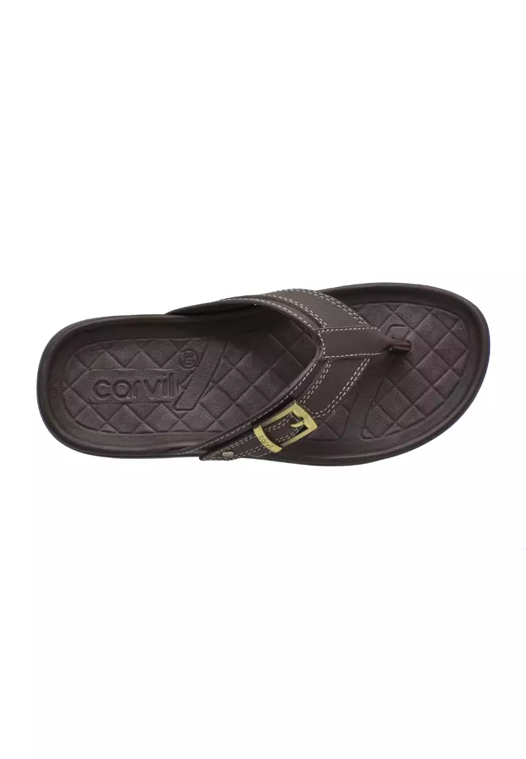 Carvil Sandal Pria Gilbran-01 M Dark Brown
