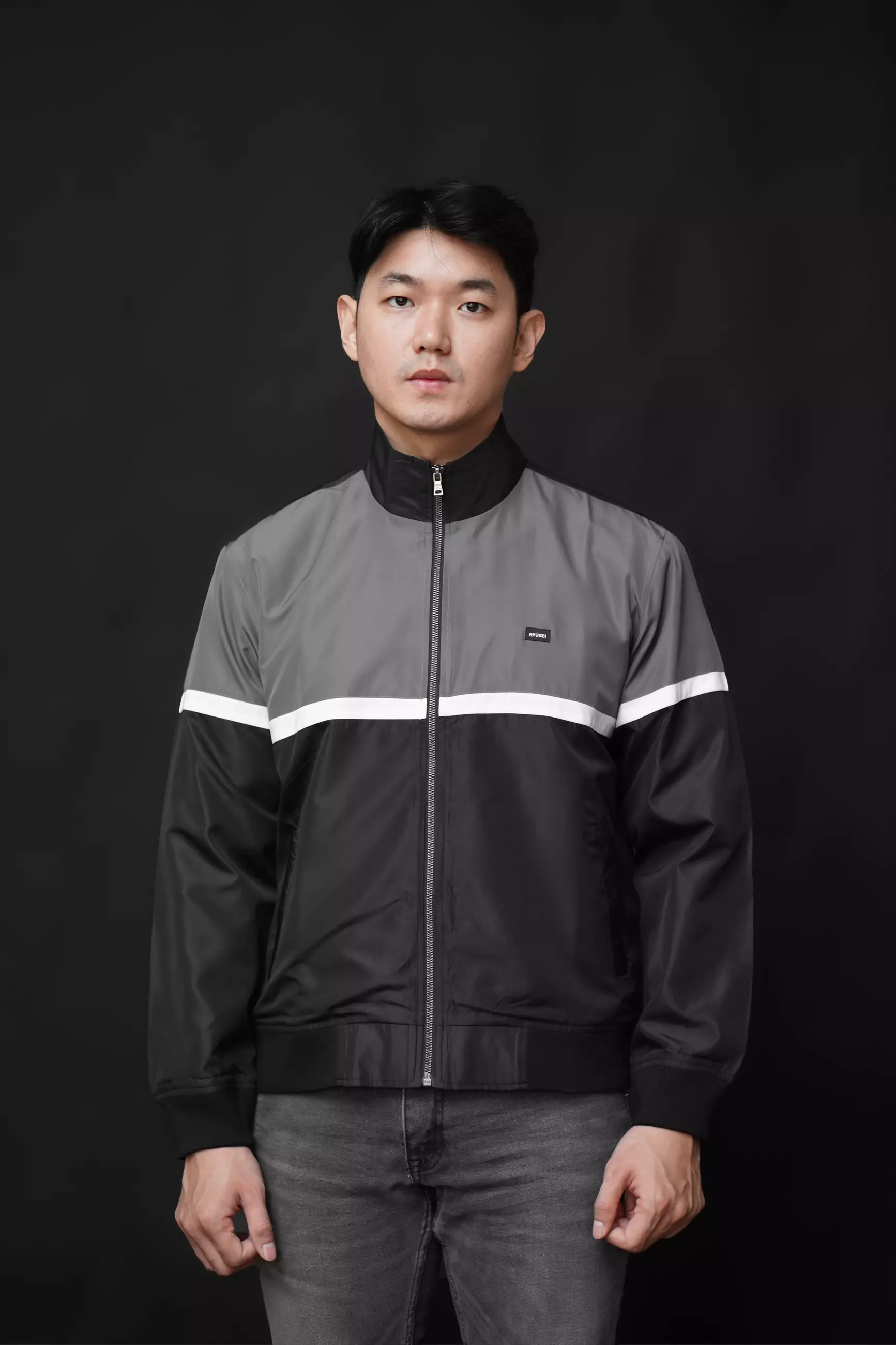 Ryusei Windbreaker Jacket Akimitsu Black - Jaket Parasut