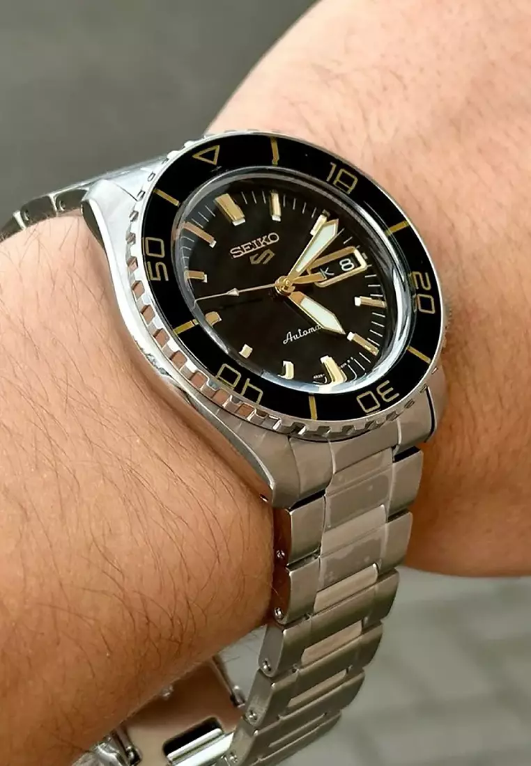 SNXS Men Automatic Diver Watch SRPK99K1 Silver Stainless Steel Strap