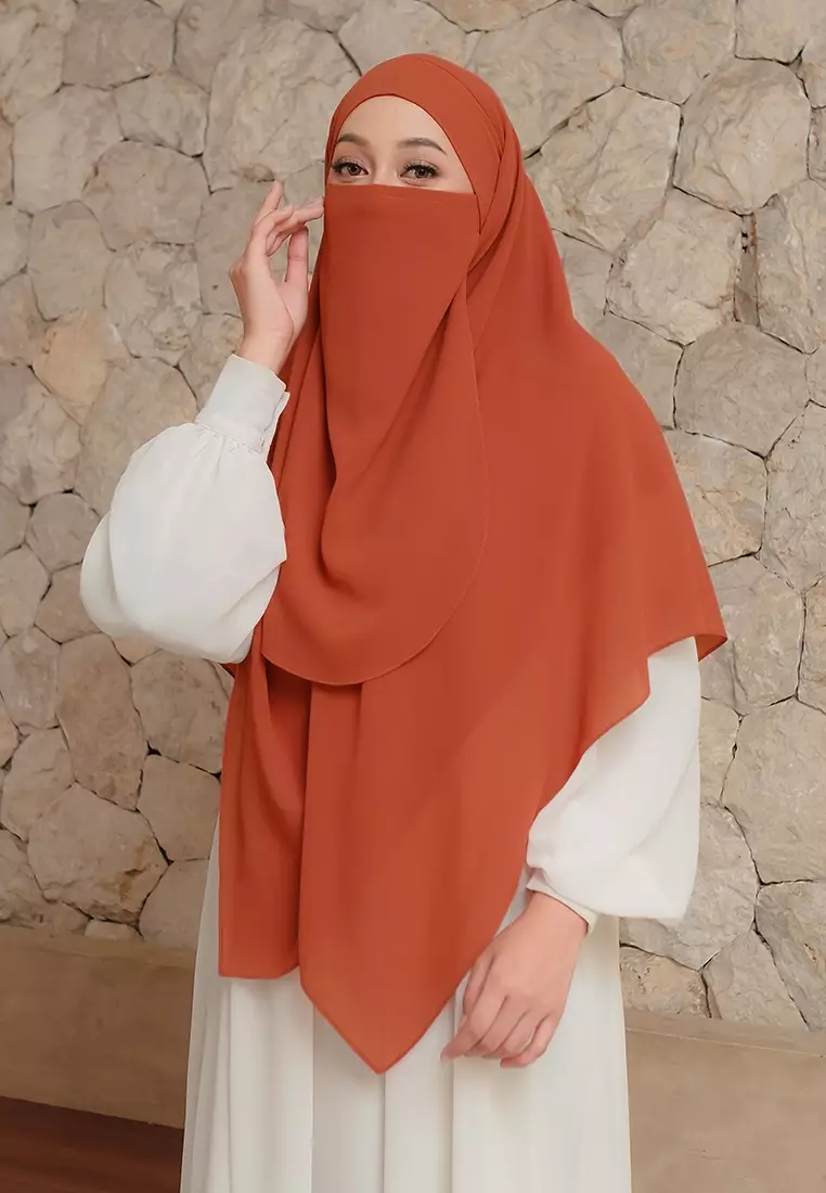KHIBAN KHAIRA MAGNET PLUS NIQAB - DUSTY BRICK
