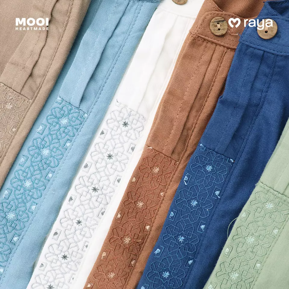 Mooi Kaif Koko Set Setelan Koko Anak Raya Collection - Clary Sage