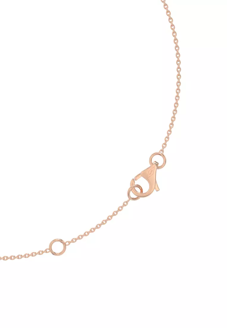 Minimalist Lab Grown Diamond Pear Solitaire Pendant Necklace in 14K Rose Gold D/E-VVS/VS (0.54ct TDW)