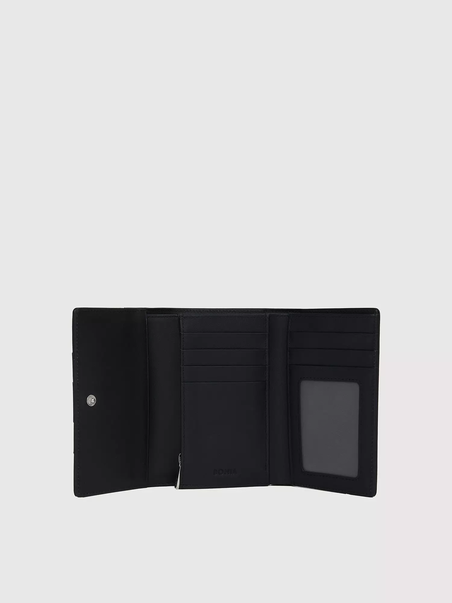 Lucille Trifold Short Wallet Black