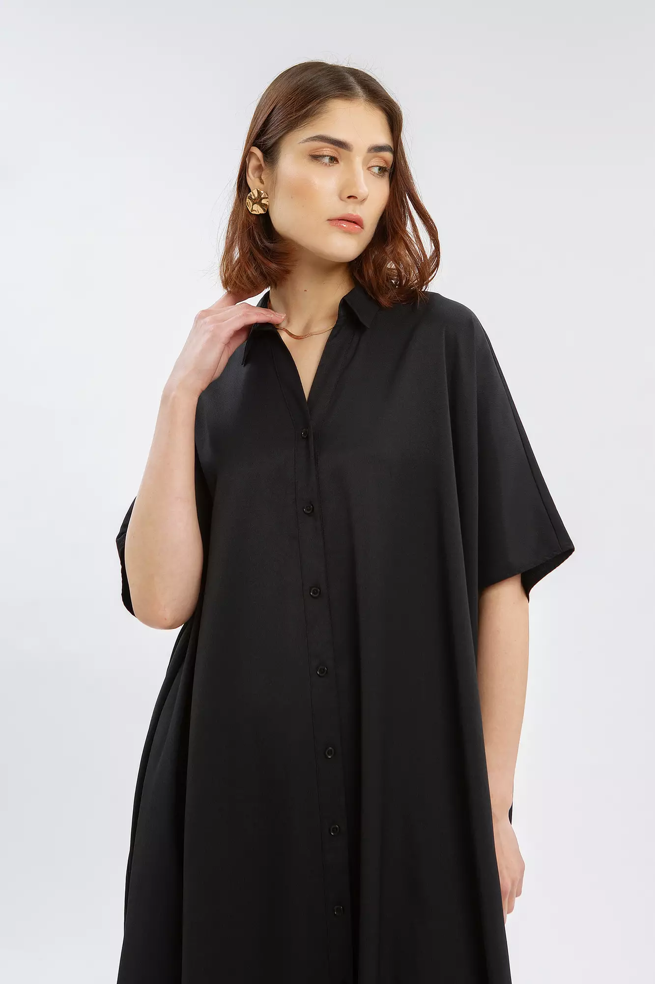 Minimal Raye Kaftan Black ALL SIZE