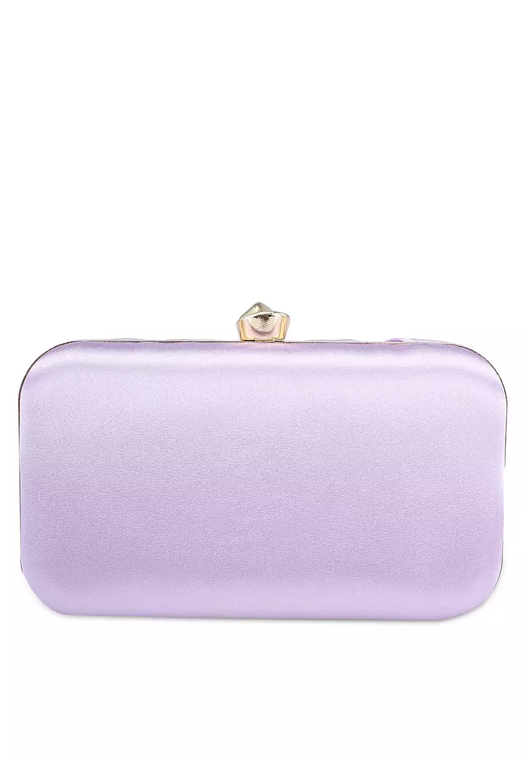Pale lilac clutch online bag