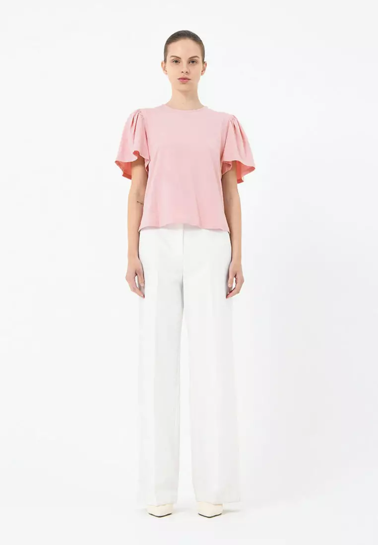 Cayla Gathered Sleeve Tee