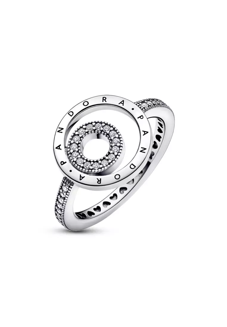 Pandora Signature Logo Circles Pavé Ring