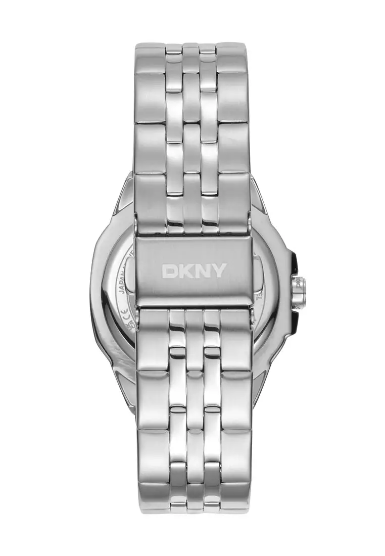 DKNY Brooklyn Midi Silver Stainless Steel Analog Quartz Watch For Women DK1L012M0055