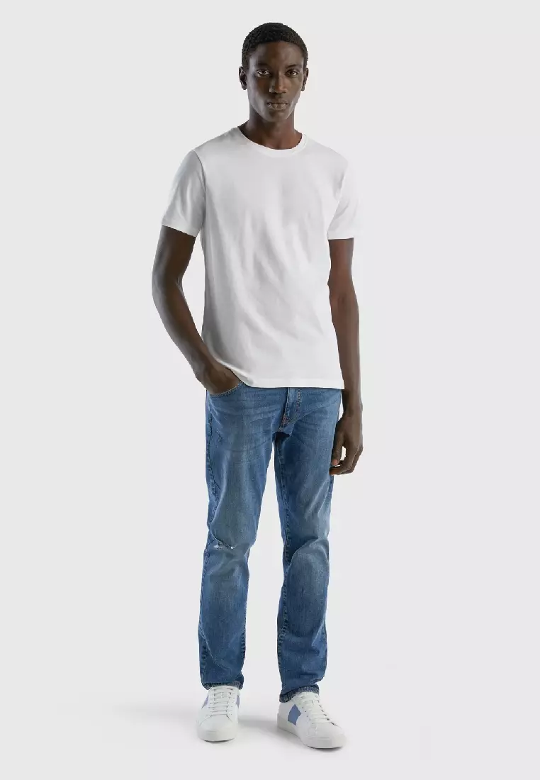 Buy United Colors of Benetton White t shirt Online ZALORA Malaysia