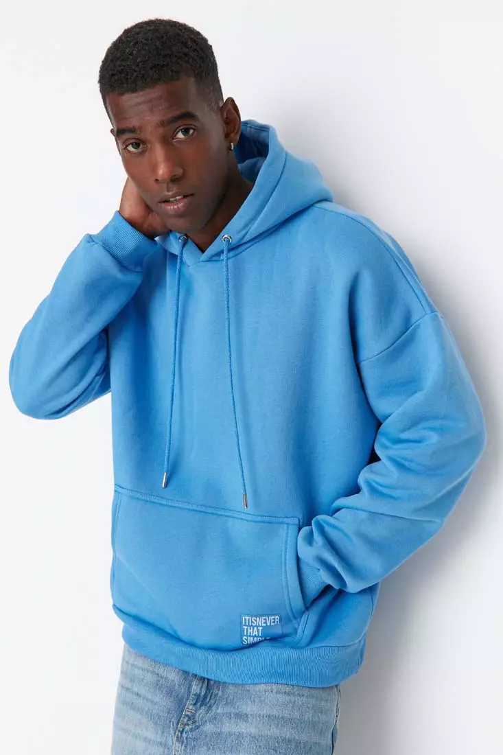 Buy Blue Sweatshirt & Hoodies for Men by BESICK Online