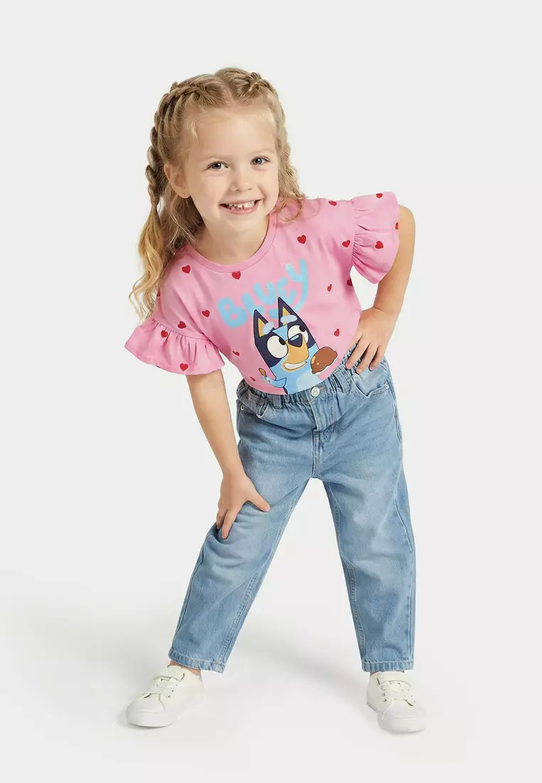 Babyshop Bluey Crew Neck Short Sleeves T-Shirt With Bluey Print