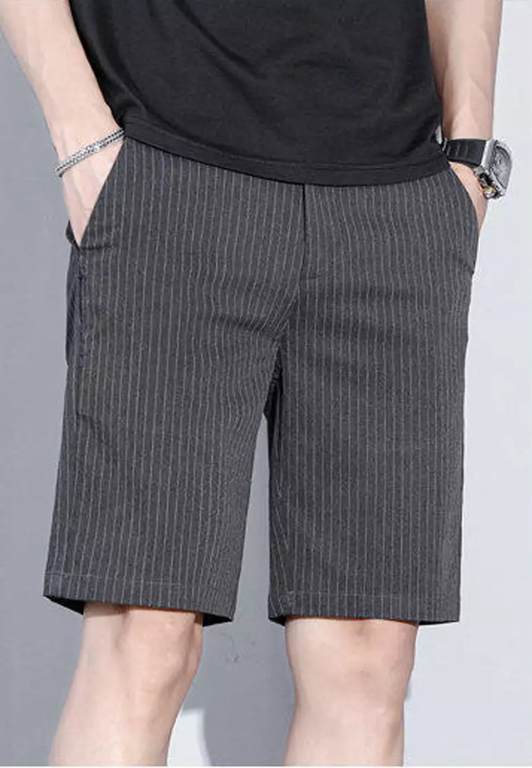 Stripe Casual Suit Shorts