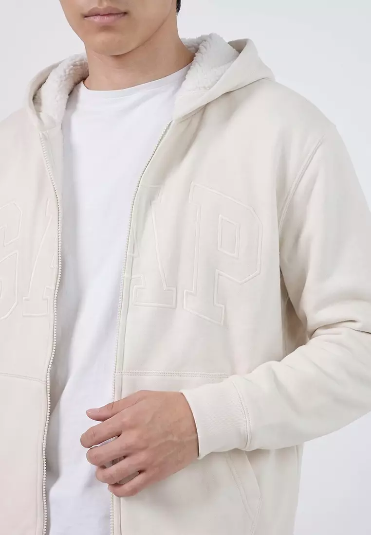Arch Sherpa Zip Hoodie