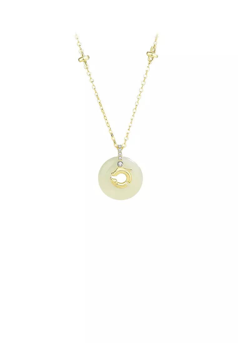 Gold circle sale medallion necklace