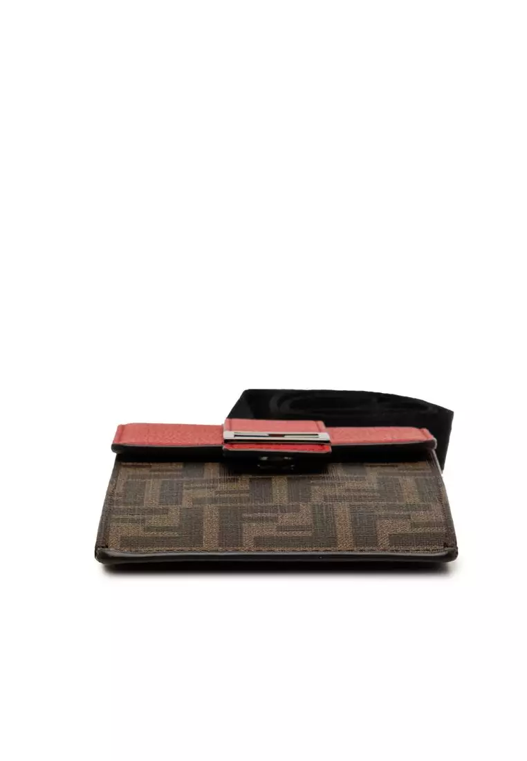 Pre-Loved Fendi Zucca Coated Canvas Phone Holder Crossbody