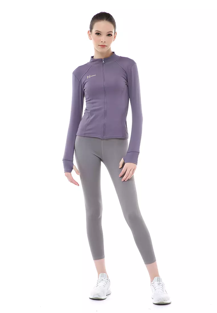 Mikayla Jaket Olahraga Wanita Lengan Panjang Sportwear Stylish Material Polyester ORIGINAL - Purple