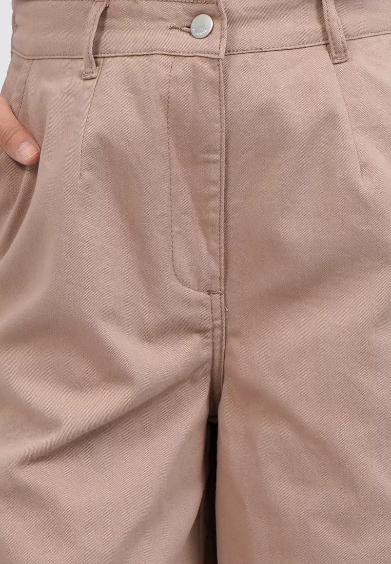 Double Pocket Wide Leg Cullotes KHAKI