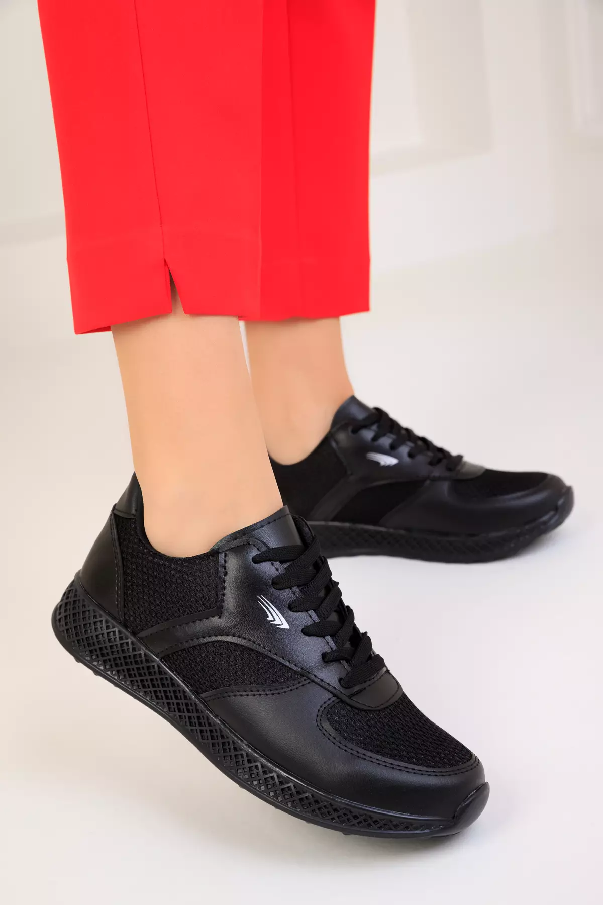 Black-Black Women's Sneakers 17166