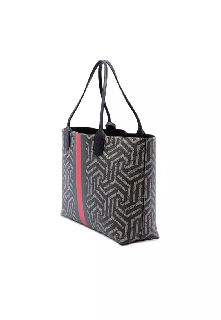 Pre-Loved Gucci Gg Supreme Caleido Web Tote