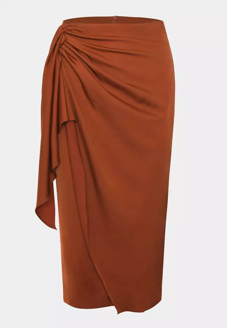 Zyana Knotted Front Wrap Skirt