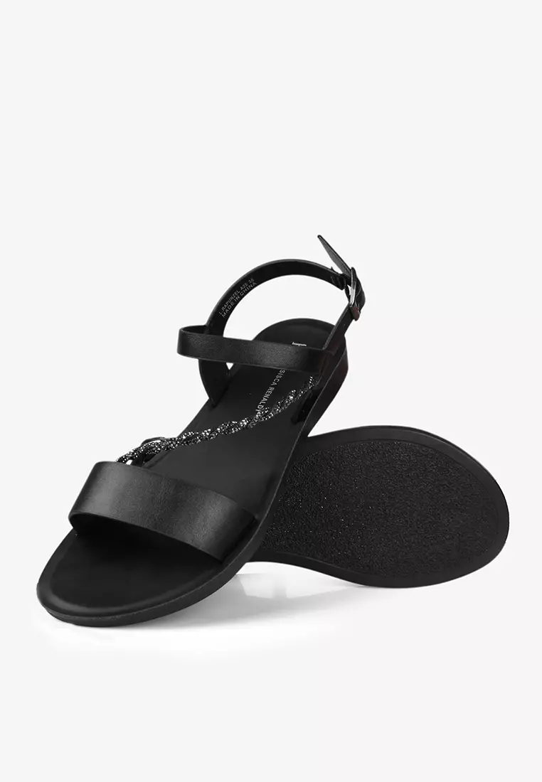 Sepatu Sandal Tali Wanita Anti Slip L.Rapunzel Black