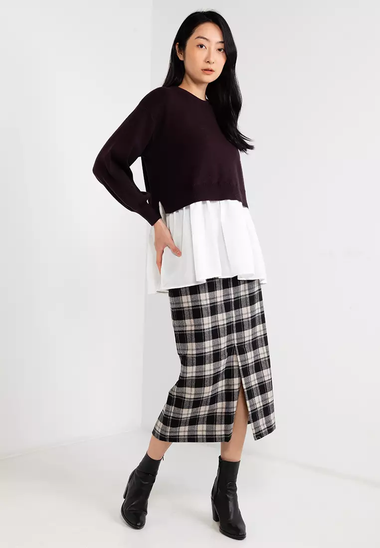 Checkered skirt malaysia shop