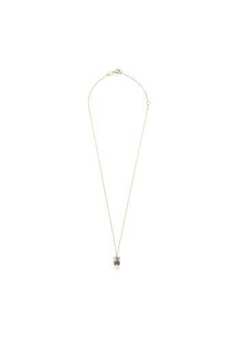 TOUS Gold Areia Necklace with blue sapphire ECE11ACDAEBD1CGS_1