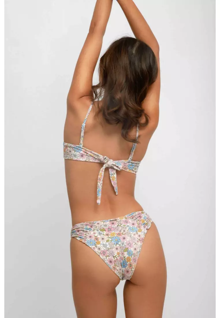 Audrey Ruched Underwire Top / Blooming Bunch