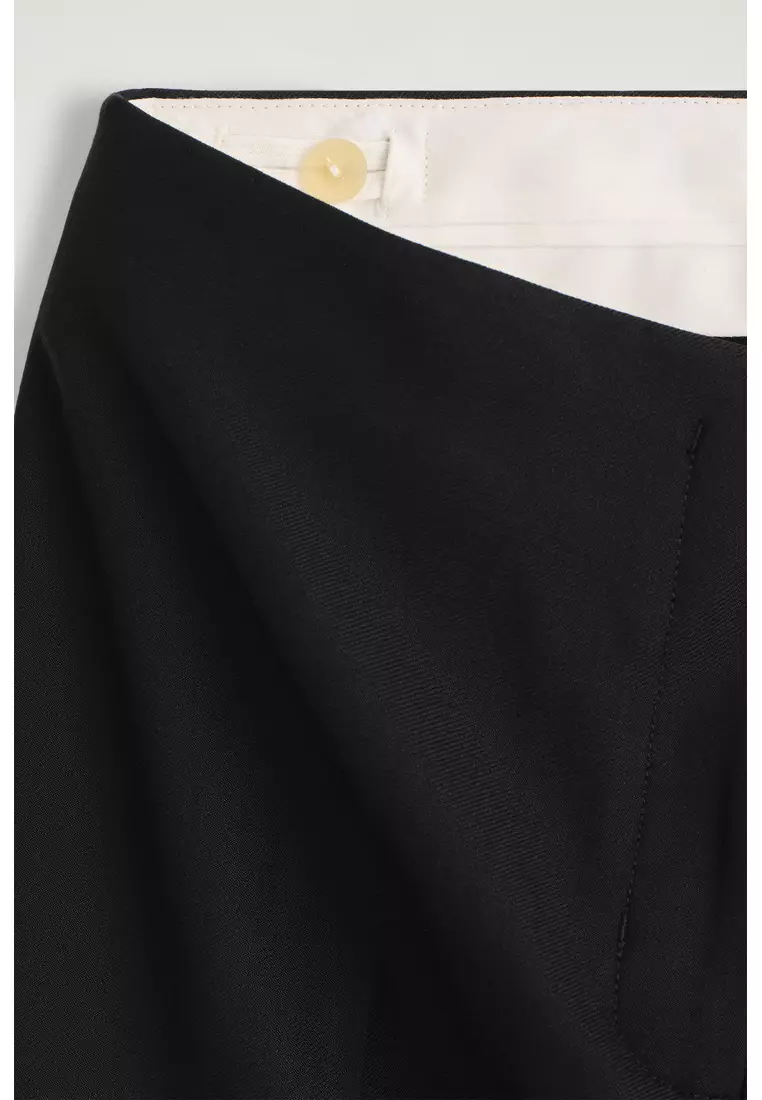 SLIM WOOL-BLEND TROUSERS