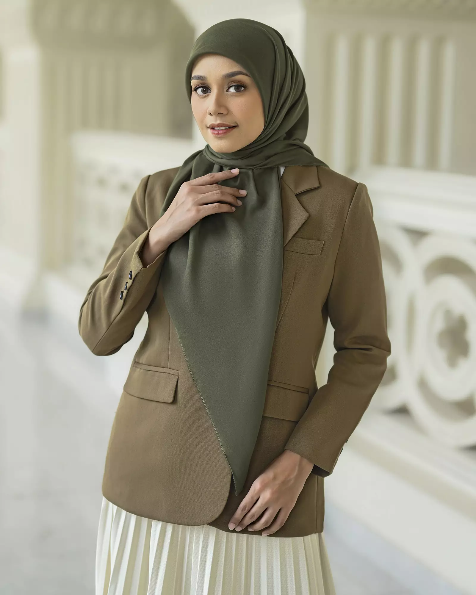 Geulis.id PARIS PLAIN SCARVES - Moss