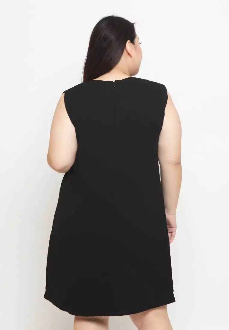 Plus Size Dress Avina Black/Brown