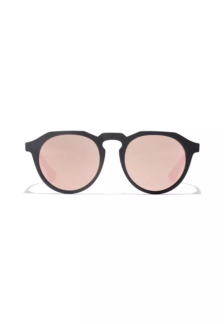 HAWKERS Carbon Black Rose Gold WARWICK Sunglasses for Men and Women, Unisex. UV400 Protection. Official Product designed in Spain