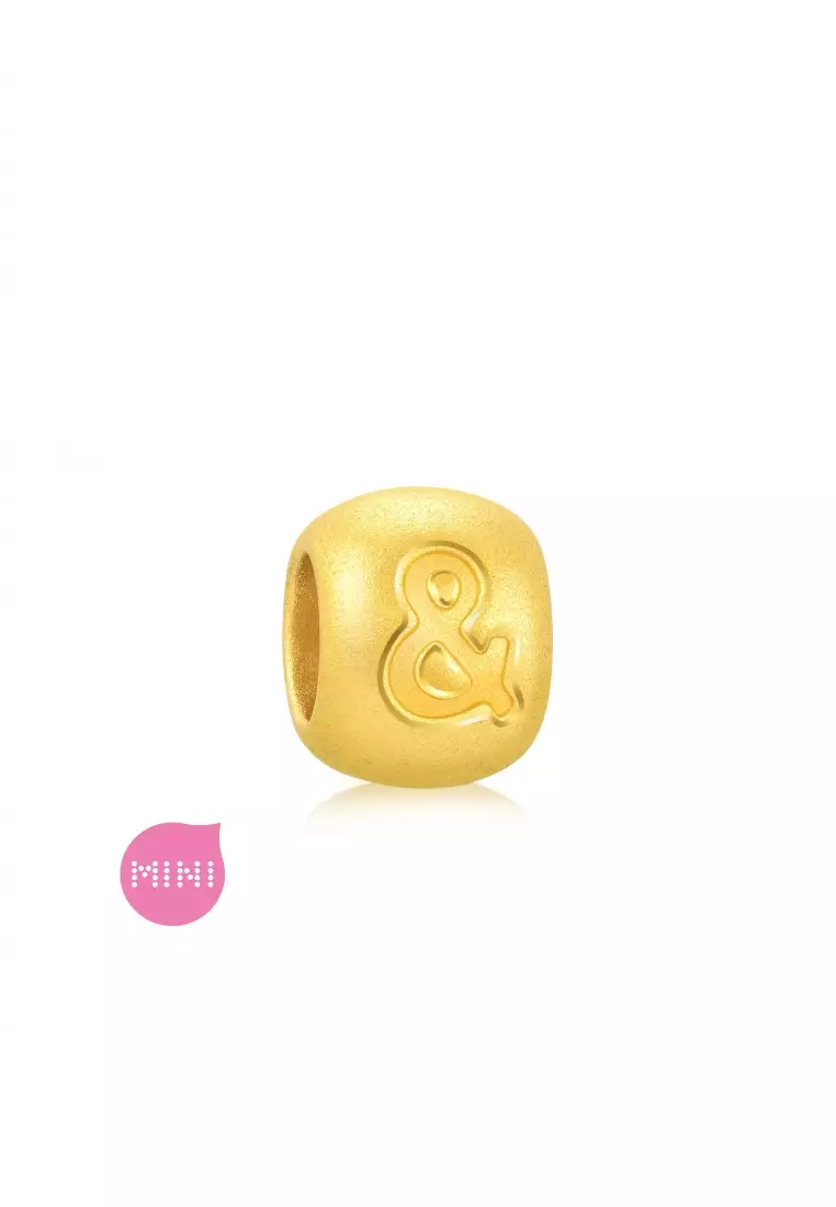 999 24K Solid Gold Letter & Charm  92920C (Bracelet not included)