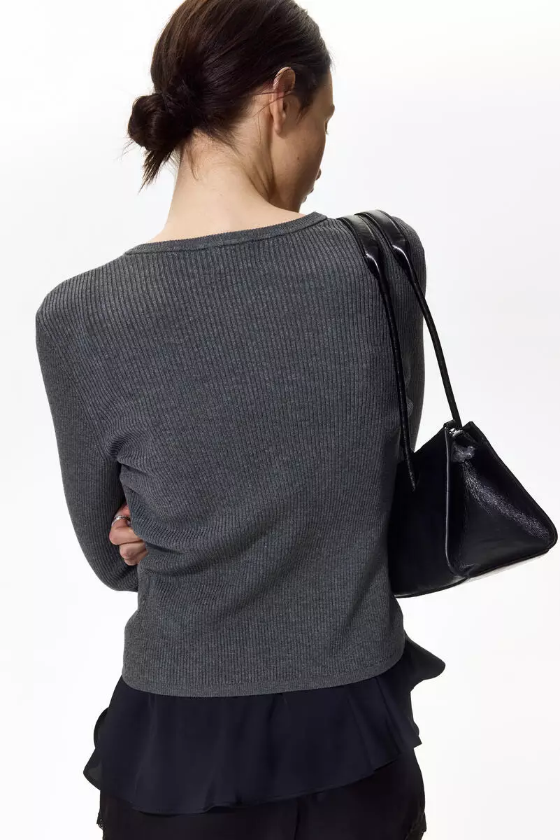 Ribbed cardigan