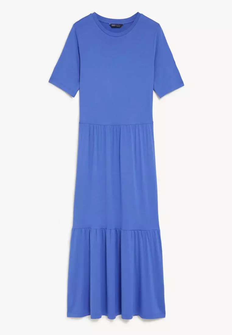 Buy MARKS & SPENCER Jersey Tiered Midi Dress 2025 Online ZALORA