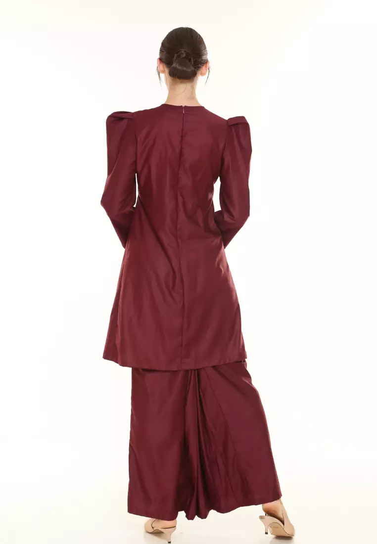 Yarra Kurung Pahang Modern in Maroon