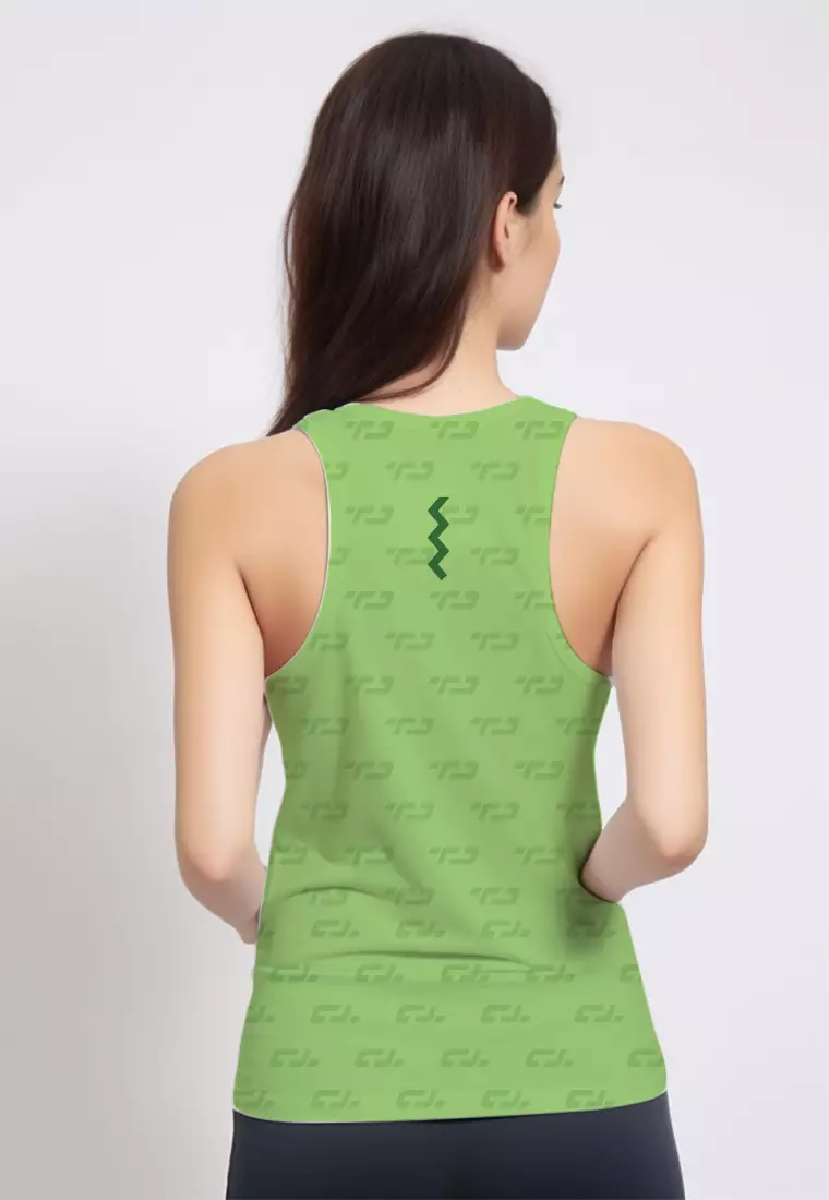 LSB69 baju olahraga drifit kutung Td matcha ice cream tank top hijau avocado matcha latte